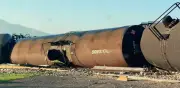 Descarrilamiento de tren con material inflamable en Yauhquemehcan y Apizaco
