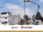 Ecatepec ilumina colonias con programa Luces del Bicentenario para mejorar seguridad