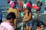 Nahle presume récord de pesca en Veracruz pese a derrame petrolero