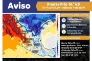Pronostican lluvias intensas y vientos por frente frío en el norte del país