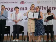 Sheinbaum entrega constancias y escrituras en Morelos como parte de programa Vivienda para el Bienestar