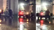 Video viral: Mujer graba brutal pelea entre su vecina y la amante del esposo bajo la lluvia