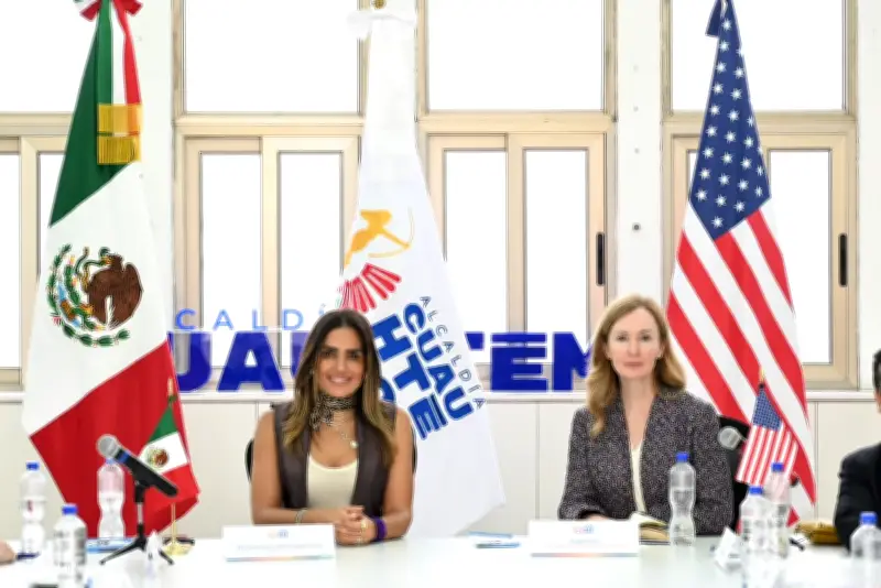 Alessandra Rojo y cónsul de EU coordinan seguridad rumbo al Mundial 2026