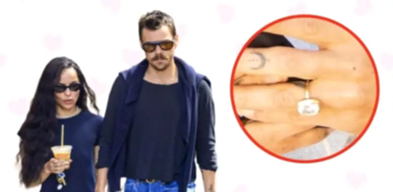 Anillo de compromiso de Zoë Kravitz: precio y diseño de la joya de Harry Styles