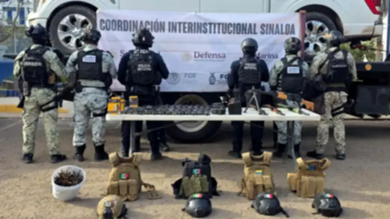 Aseguran armas y drogas en Culiacán; decomisan fentanilo