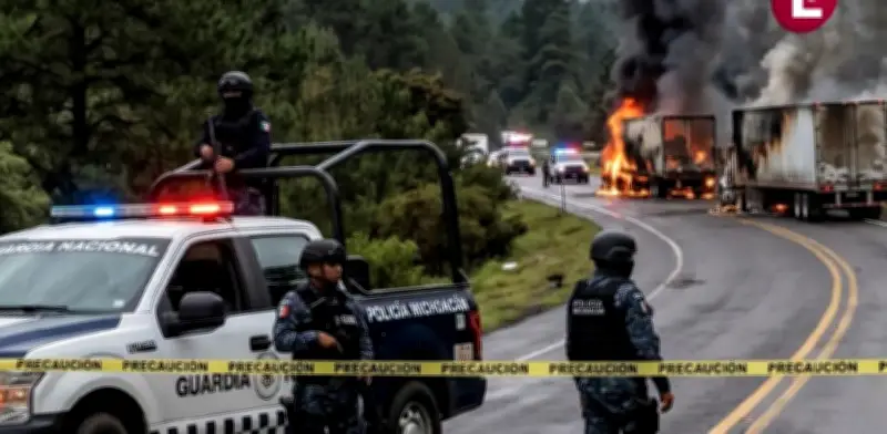 Balaceras y bloqueos en Charapan, Michoacán, tras asesinato de guardias