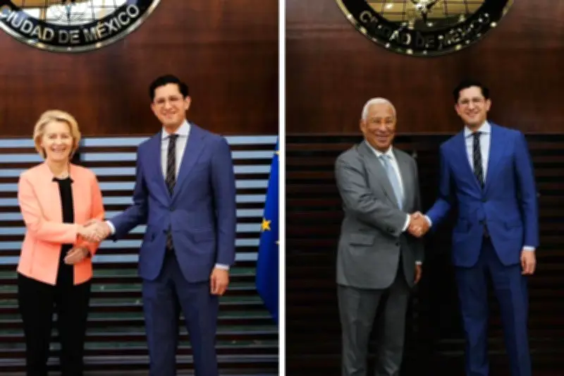 Canciller Velasco recibe a dirigentes de la Unión Europea en México