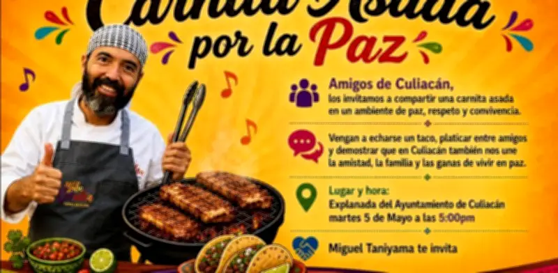 Carnita asada por la paz: chef Taniyama convoca a unir a Culiacán contra la violencia