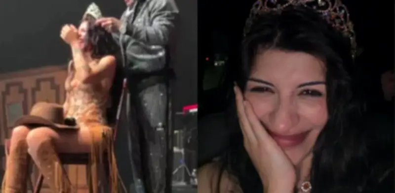 Cazzu llora al recibir corona de A.B. Quintanilla en homenaje a Selena