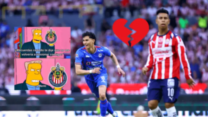 Chivas cae ante Cruz Azul y memes inundan redes sociales