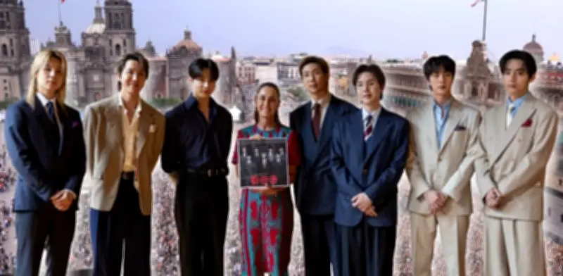 Claudia Sheinbaum y BTS: la foto histórica en Palacio Nacional