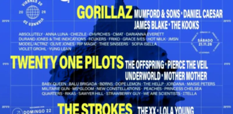 Corona Capital 2026: cartel con Gorillaz, Twenty One Pilots y The Strokes
