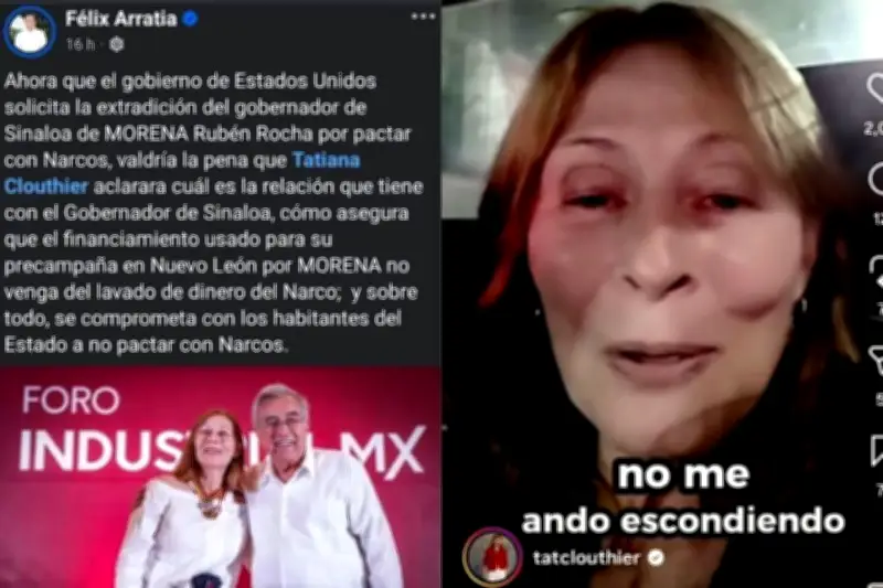 Critican a Tatiana Clouthier por foto con Rubén Rocha en Sinaloa