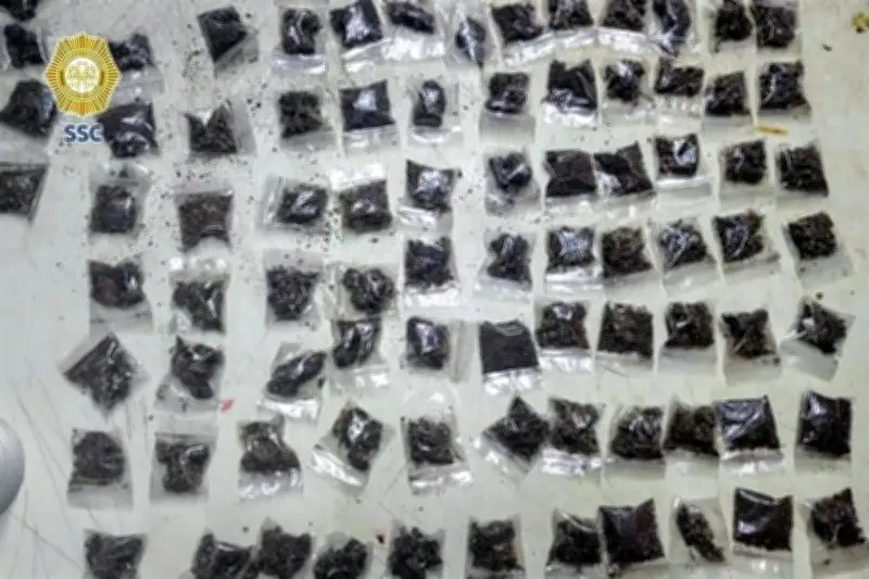 Decomisan 900 dosis de droga en tres cateos en CDMX