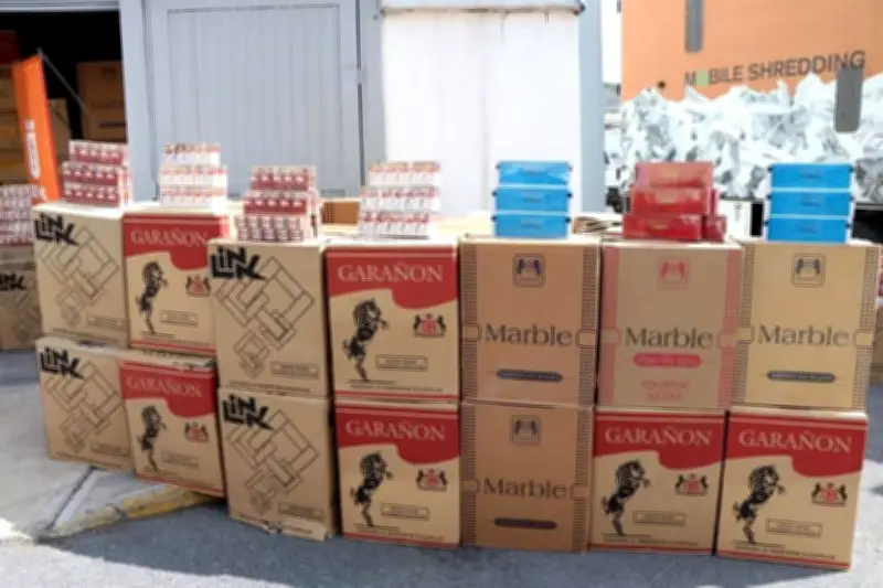 Destruyen 9 millones de cigarros ilegales en operativo