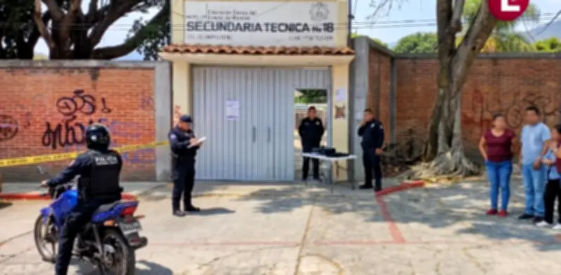 Detienen a estudiante por disparar arma en secundaria de Cuernavaca