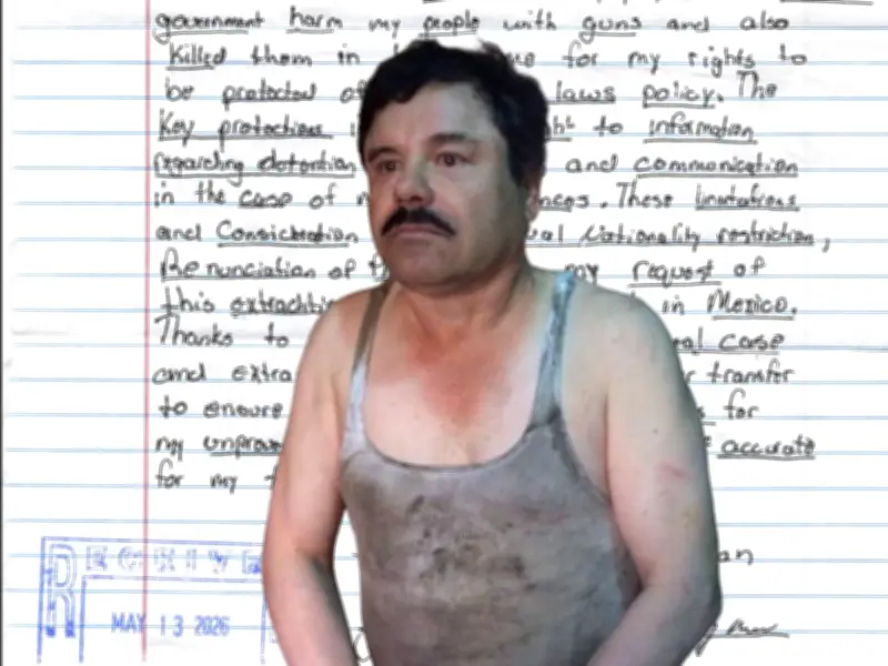 El Chapo Guzmán envía nueva carta desde prisión en EE.UU.