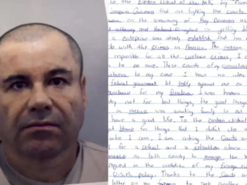 El Chapo pide nuevo veredicto y se deslinda de crímenes en carta
