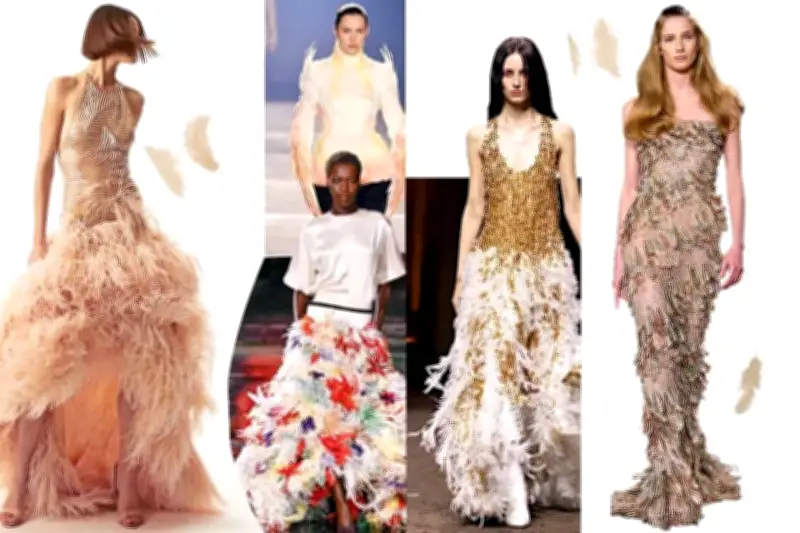 Eleva tu estilo con diseños de plumas en la moda actual