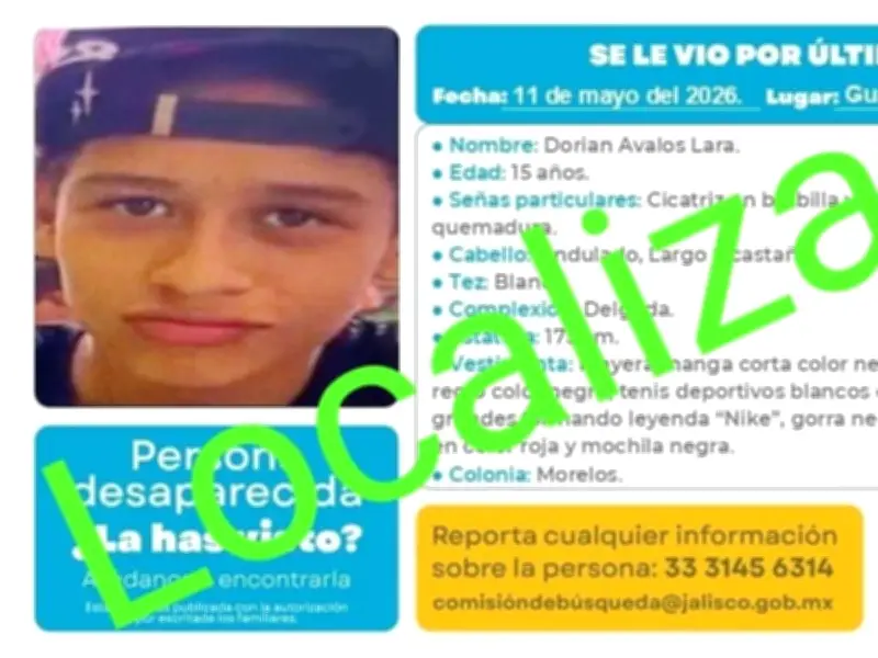 Estudiante de la Prepa 4 UdeG desaparecido es hallado con vida en Colima