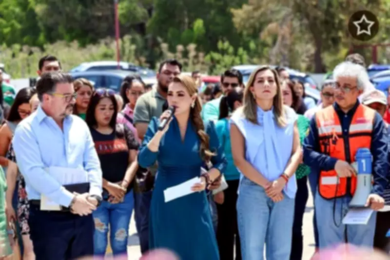 Evelyn Salgado encabeza simulacro sísmico en Guerrero