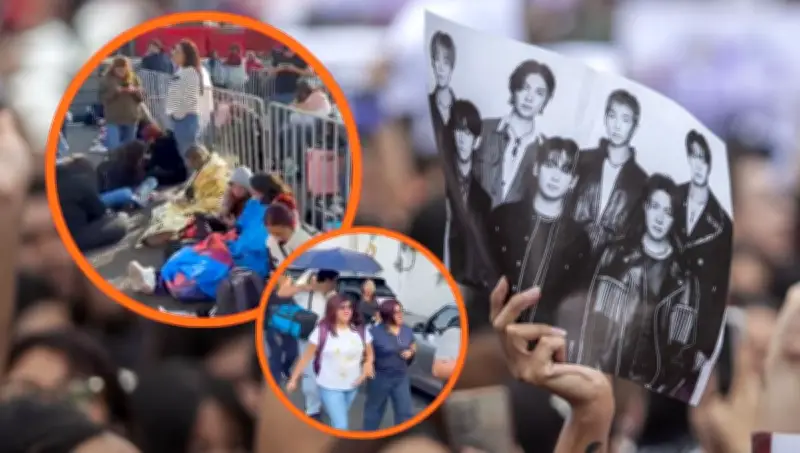 Fans de BTS hacen filas desde la noche para comprar mercancía oficial