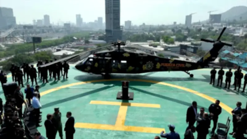 Fortalece NL vigilancia aérea con segundo helicóptero Black Hawk