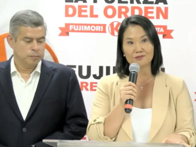 Fujimori pide apoyo para evitar riesgo a la democracia en segunda vuelta