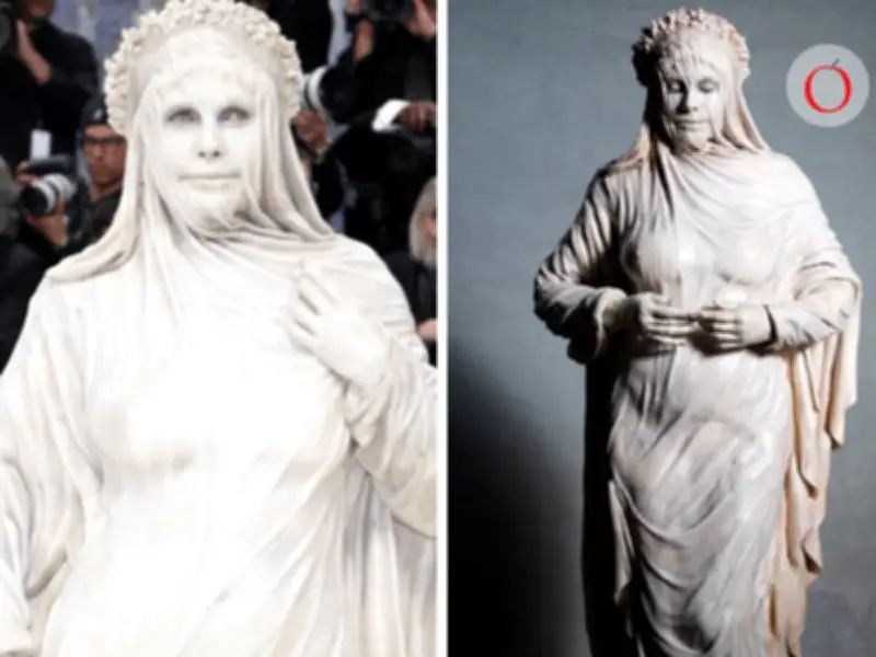 Heidi Klum impacta en Met Gala 2026 como estatua viviente de mármol