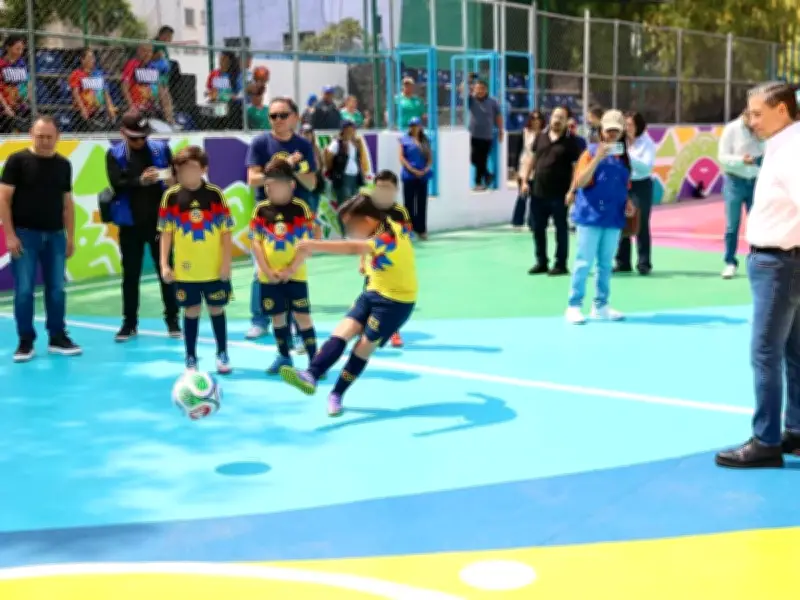 Inauguran cinco canchas de fútbol 7 rehabilitadas en Coyoacán
