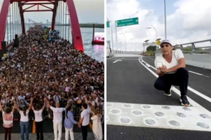 Inauguran puente en QR que sigue cerrado por obras