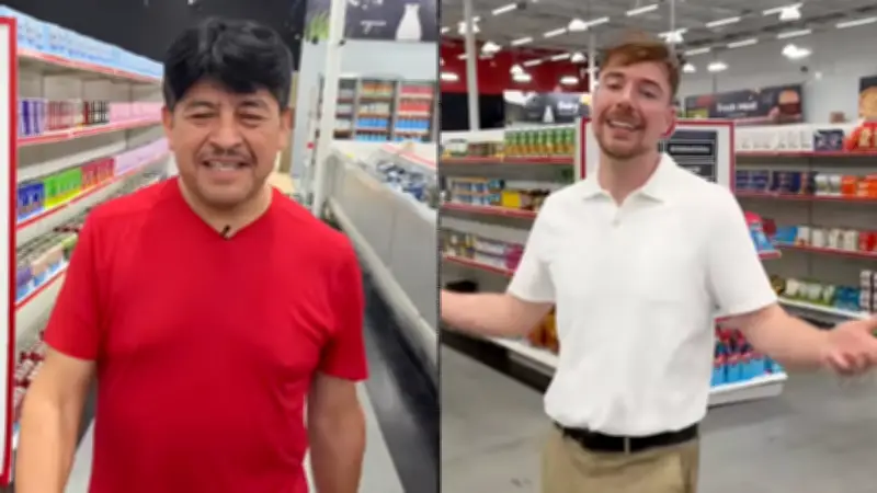 Juan García no abandonó el reto de MrBeast; foto es falsa