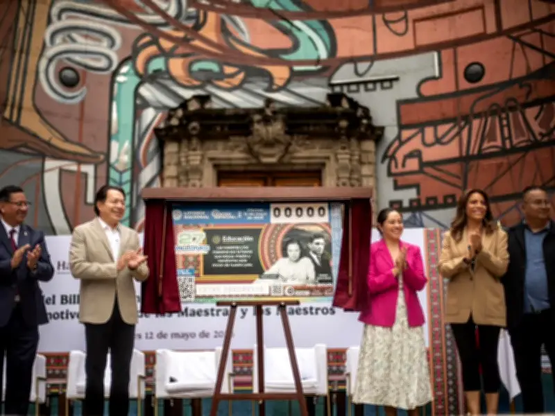 Lotenal devela billete conmemorativo del Día del Maestro