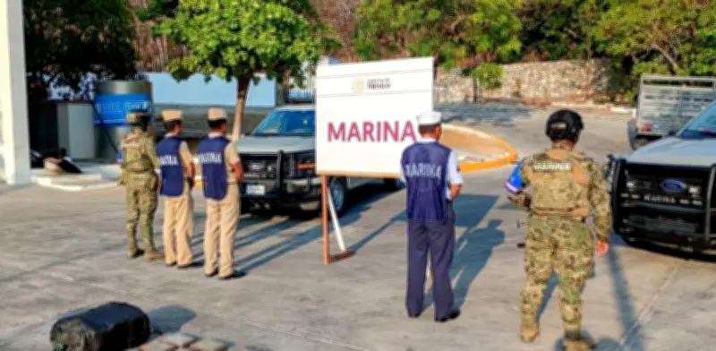 Marina asegura 13 paquetes y un bulto con cocaína en Oaxaca