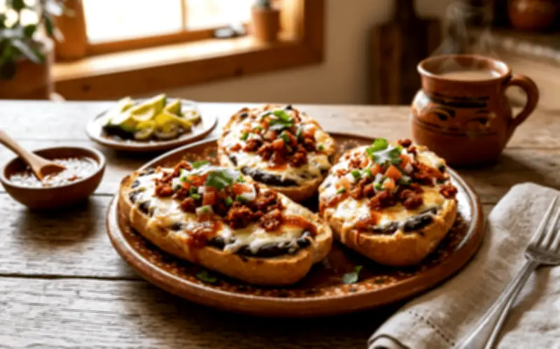 Molletes de chorizo y queso: receta fácil y sin horno para disfrutar