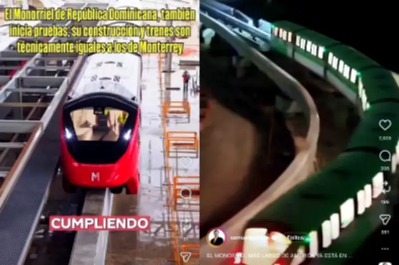 Monorriel similar al de NL opera en República Dominicana