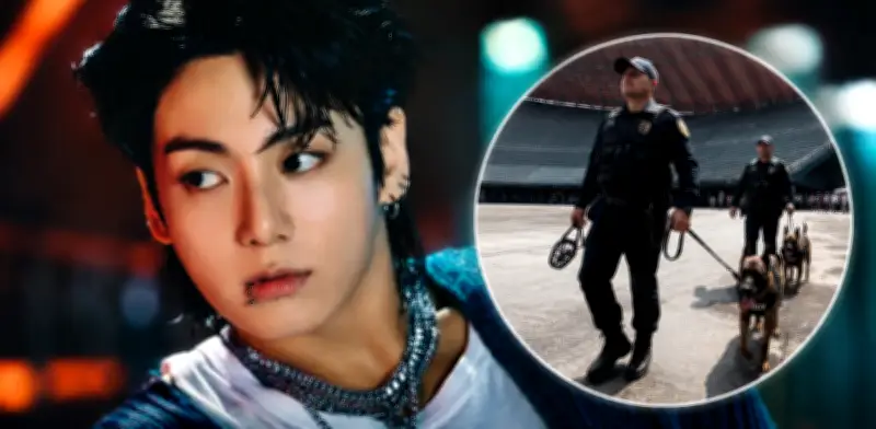 Operativo policial con perros y helicóptero para concierto de BTS en CDMX