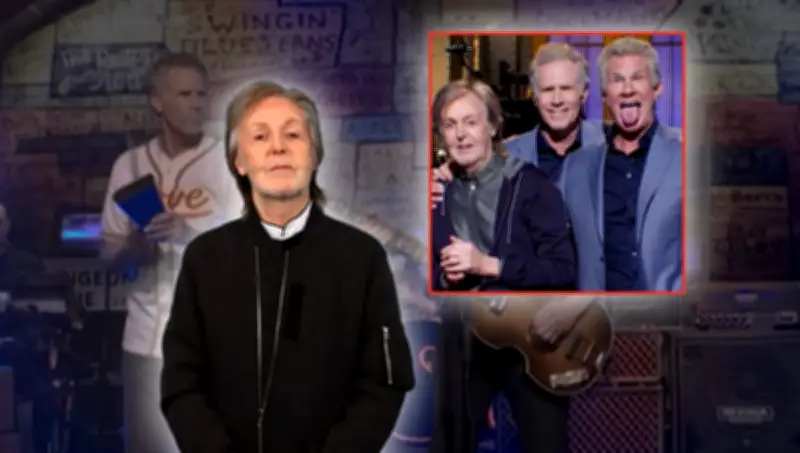 Paul McCartney se queda boquiabierto al ver a Will Ferrell y Chad Smith juntos