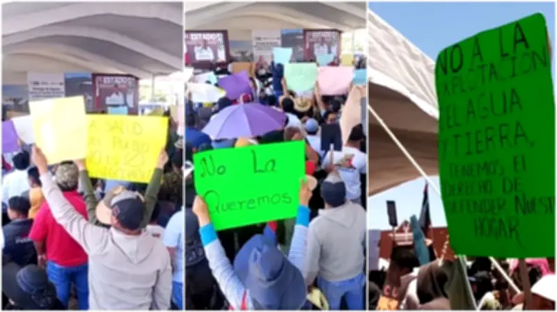 Pobladores de San José Chiapa protestan contra polo de economía circular