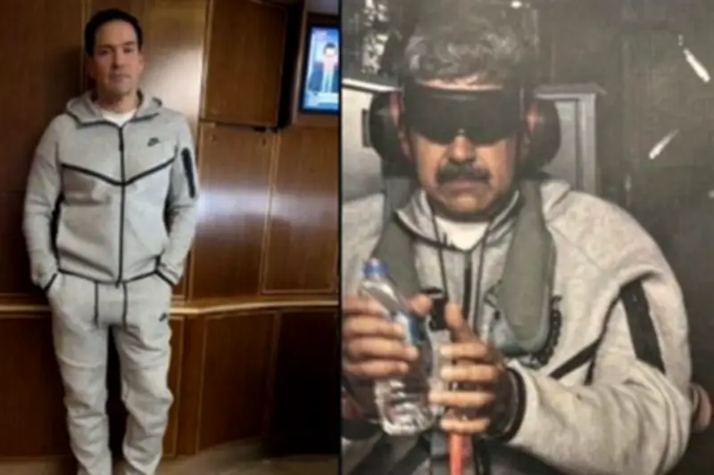 Porta Rubio conjunto que llevaba Maduro durante su arresto
