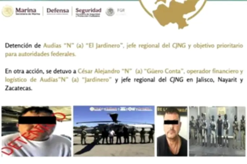 Presumen captura de al menos 9 capos en 25 días