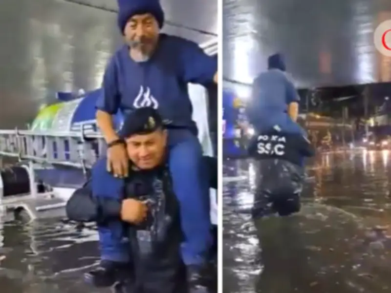 Rescatan a hombre atrapado en inundación en Picacho-Ajusco; alerta roja en 4 alcaldías