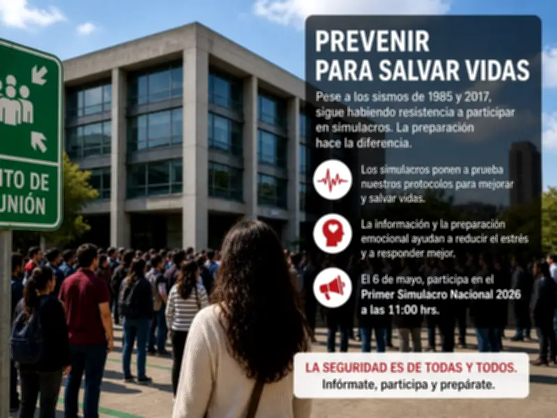 Resistencia social en simulacros: experto IBERO llama a prevenir