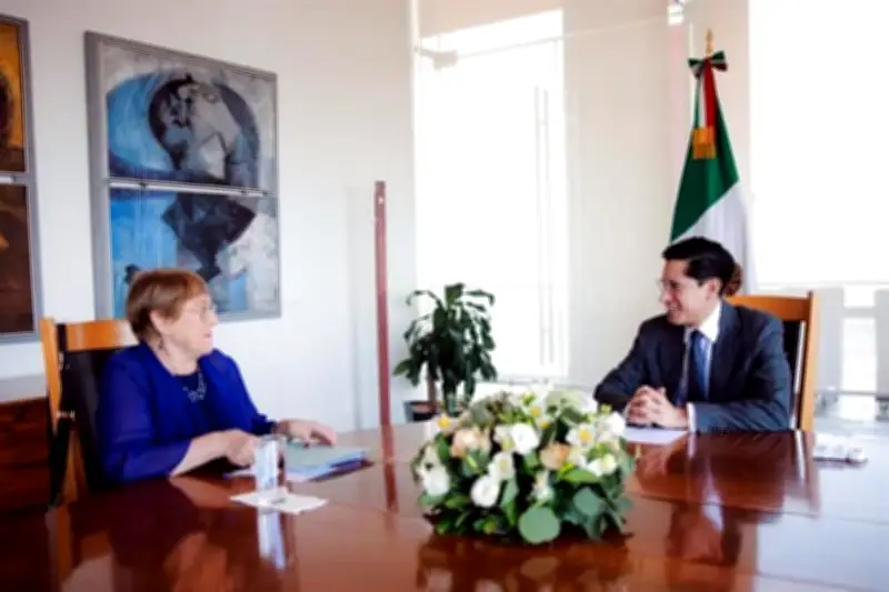 Se reúne Velasco con Michelle Bachelet en Chile