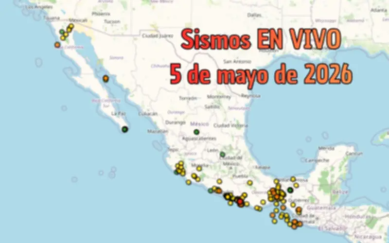 Sismos en México HOY 5 de mayo: Temblores en Jalisco y más estados