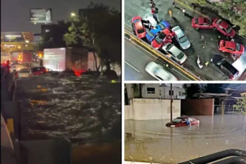 Tormenta causa tragedia: atrapados y choque múltiple