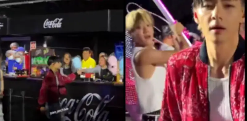 V de BTS vuelve a sorprender: pide algodón de azúcar y lo regala a una fan en CDMX