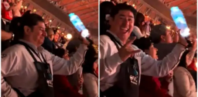 Vendedor improvisa ARMY Bomb con botella en concierto de BTS en CDMX