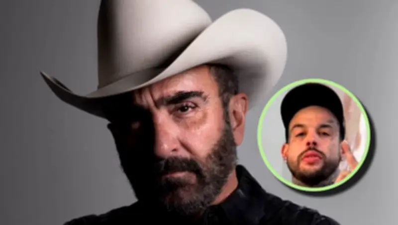 Vicente Fernández Jr. felicita a Emiliano Aguilar por su nuevo tema