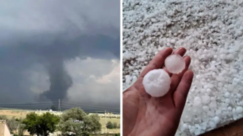 Video: remolino y granizada impactan Cuyoaco, Puebla